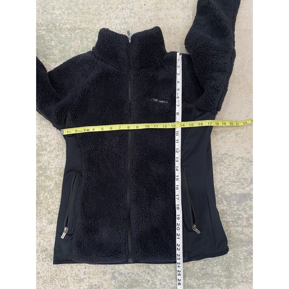 Columbia Sherpa Size M Sherpa Full Zip Fleece Jacket Women’s Black Outdoors - Picture 3 of 5